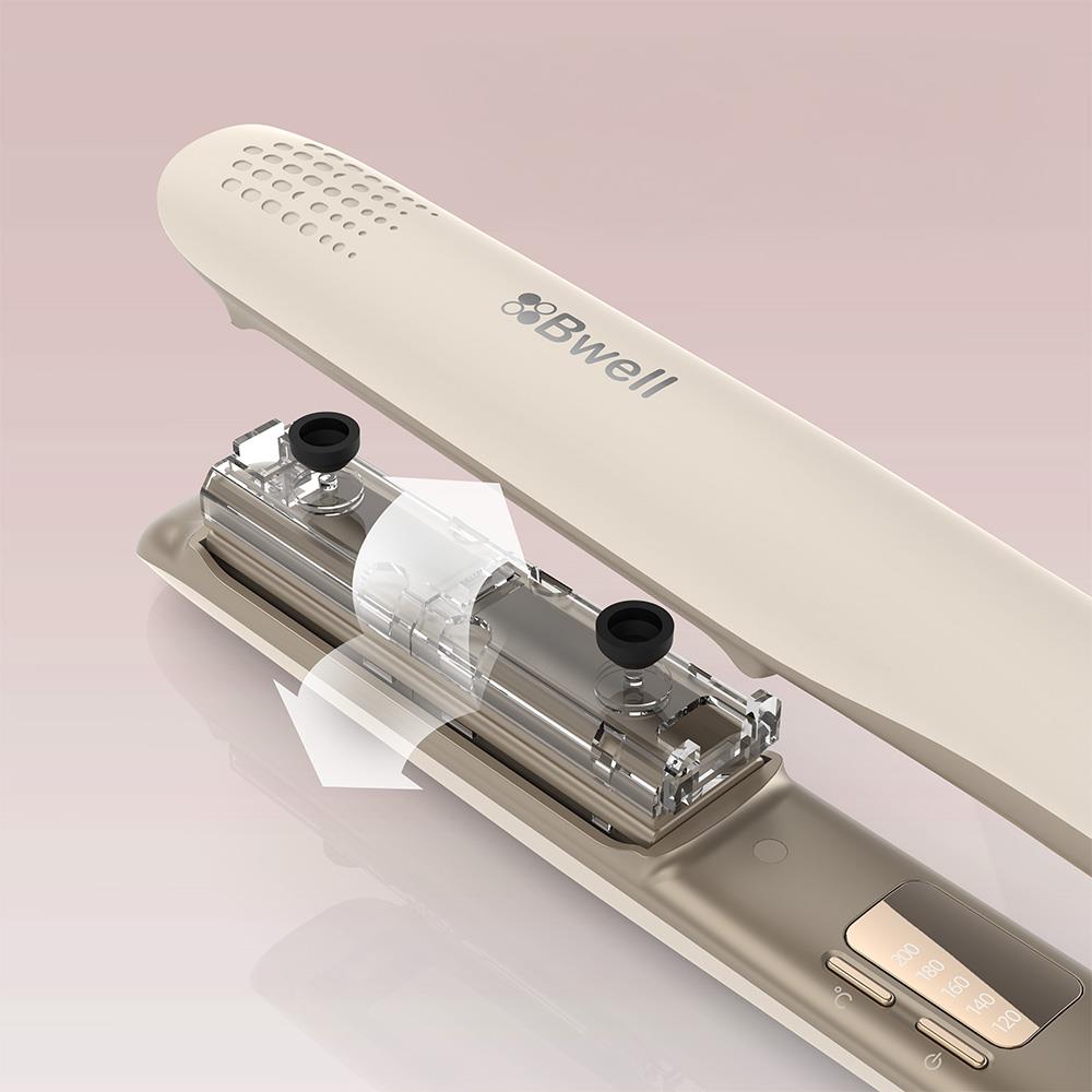 เครื่องหนีบผม BWELL BST-02 สีขาว/แชมเปญอ่อน