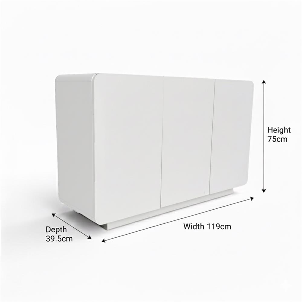 ตู้ 3 บานเปิด TOMATO HOME DESIRE 119 ซม. สีขาว