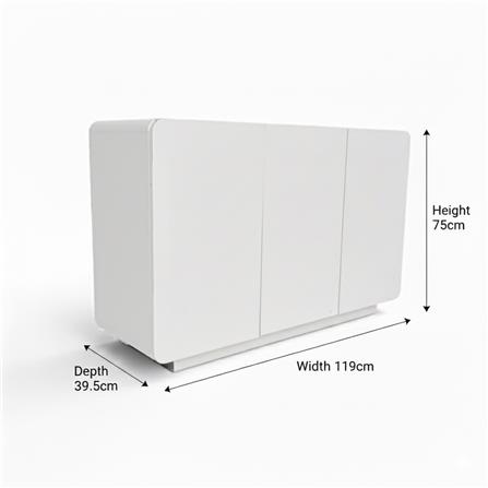 ตู้ 3 บานเปิด TOMATO HOME DESIRE 119 ซม. สีขาว_7