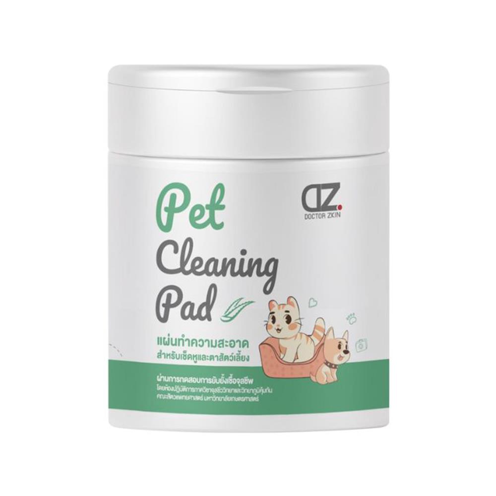 แผ่นทำความสะอาดหู-ตา สุนัขและแมว DR.ZKIN 100 แผ่น