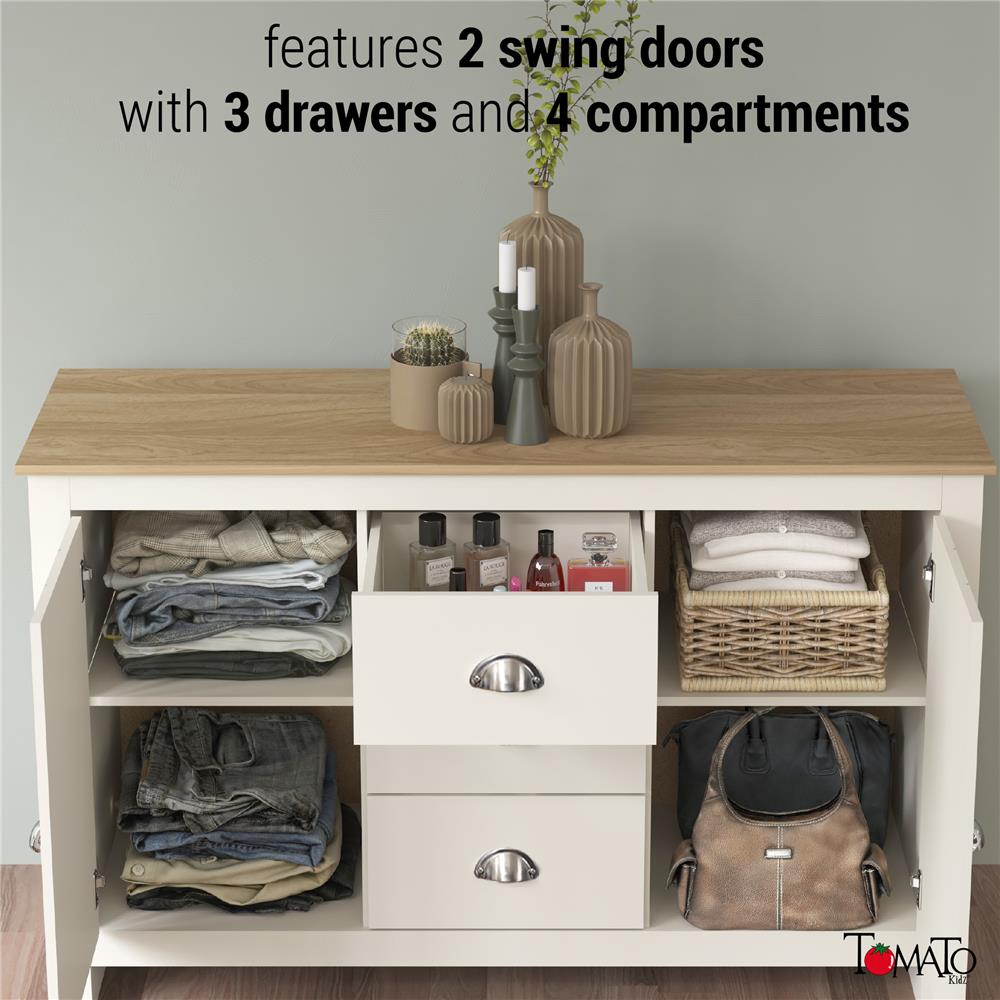 ตู้บานผสม TOMATO HOME LEXINGTON 119 ซม. สีครีม