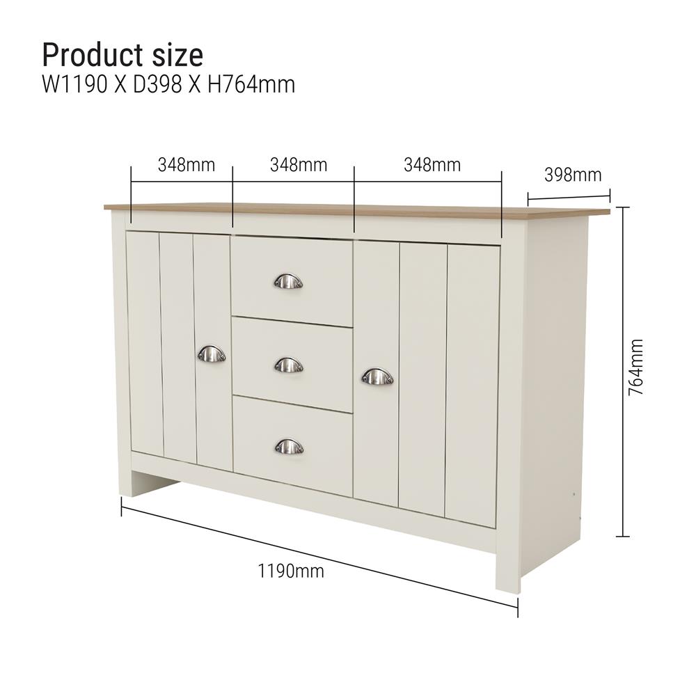 ตู้บานผสม TOMATO HOME LEXINGTON 119 ซม. สีครีม