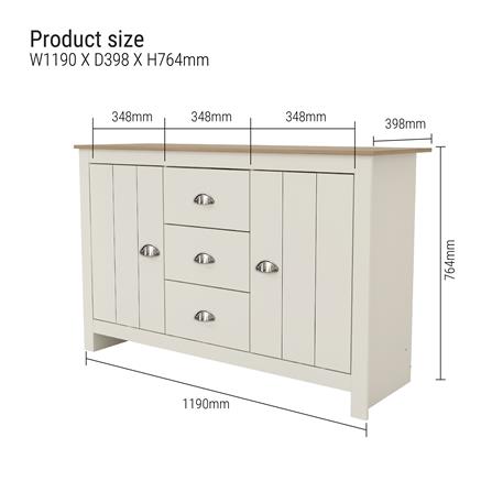 ตู้บานผสม TOMATO HOME LEXINGTON 119 ซม. สีครีม_5