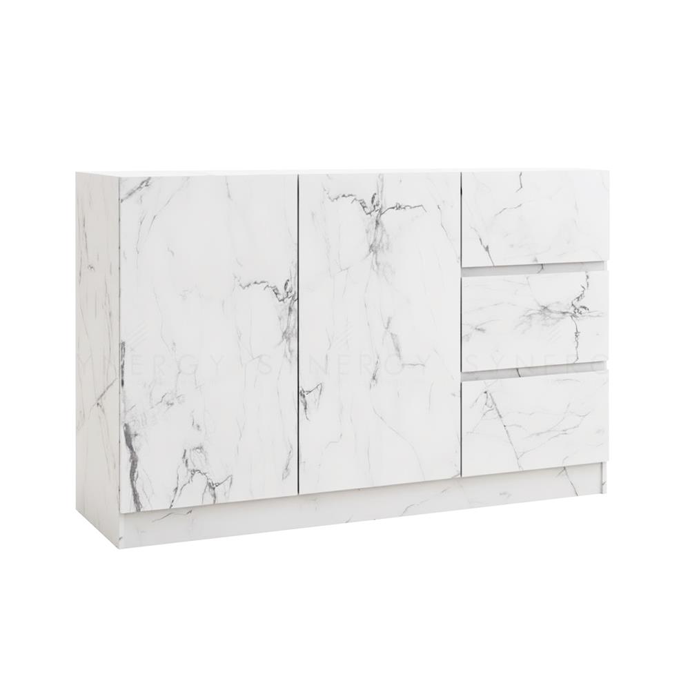 ตู้บานผสม TOMATO HOME VICTORIA 119 ซม. ลายหินอ่อนขาว