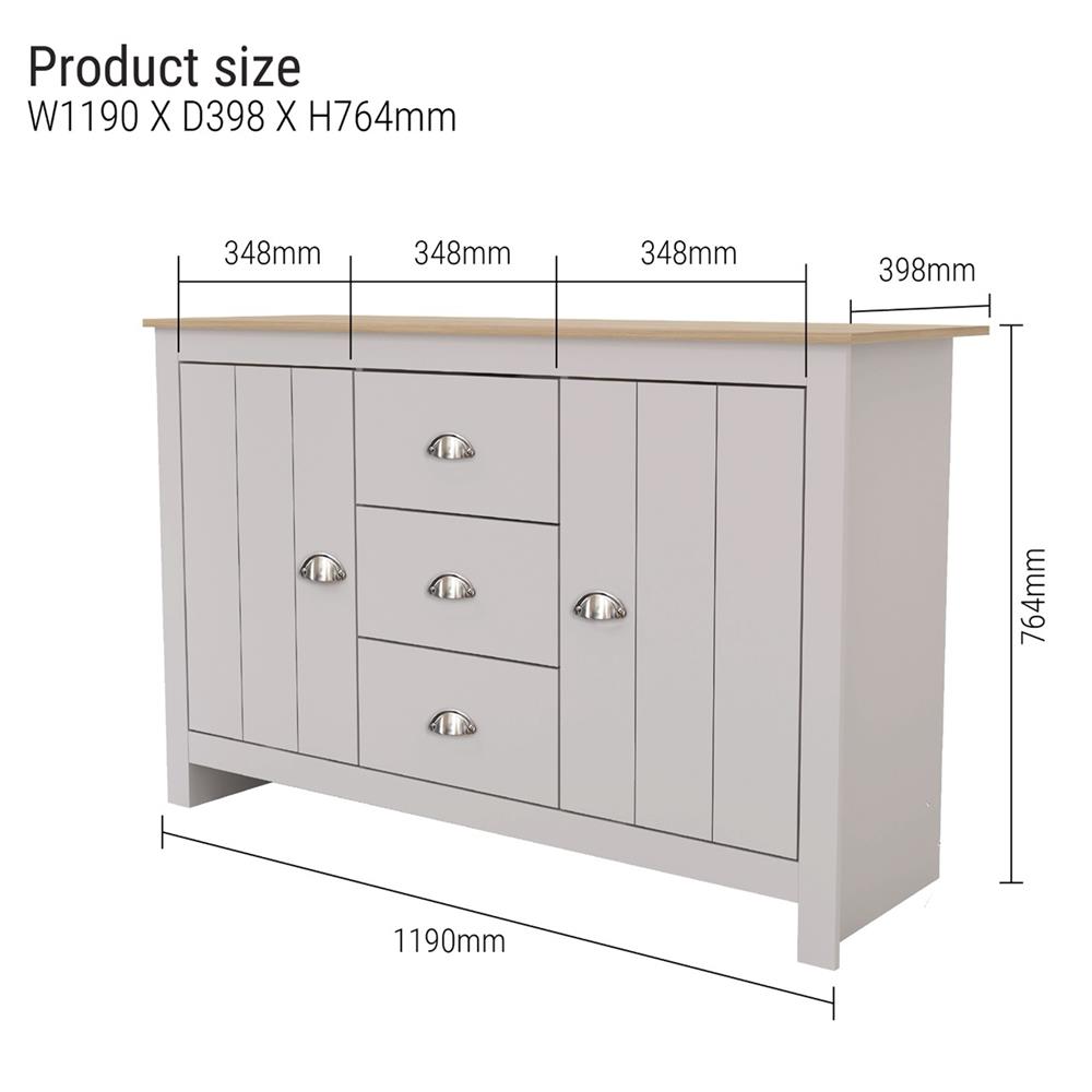 ตู้บานผสม TOMATO HOME LEXINGTON 119 ซม. สีเทาอ่อน