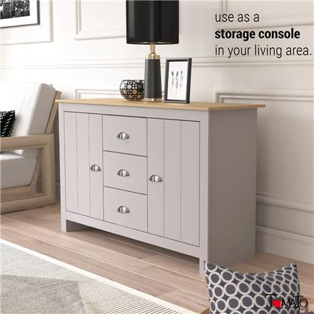 ตู้บานผสม TOMATO HOME LEXINGTON 119 ซม. สีเทาอ่อน_2