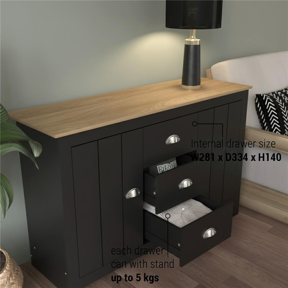 ตู้บานผสม TOMATO HOME LEXINGTON 119 ซม. สีดำ