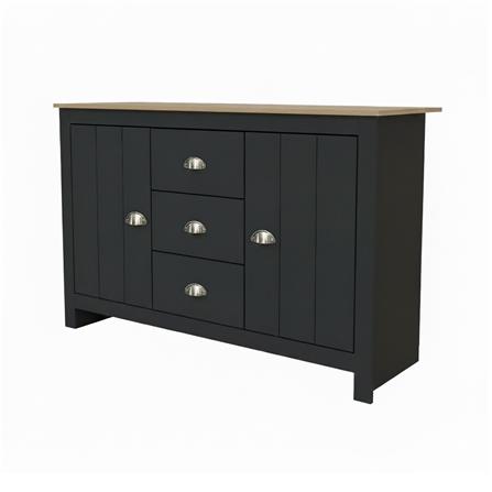 ตู้บานผสม TOMATO HOME LEXINGTON 119 ซม. สีดำ_0