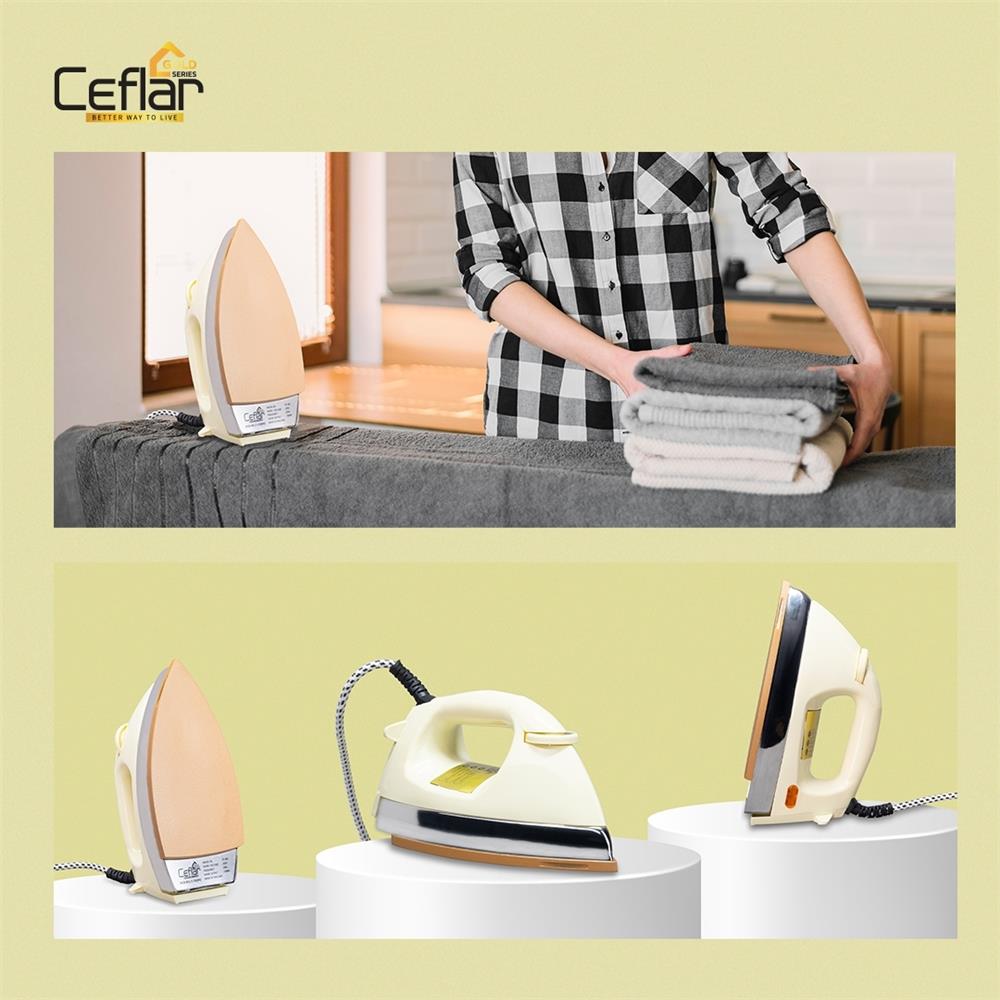 เตารีดแห้ง CEFLAR IR-005 3.50 ปอนด์ สีครีม