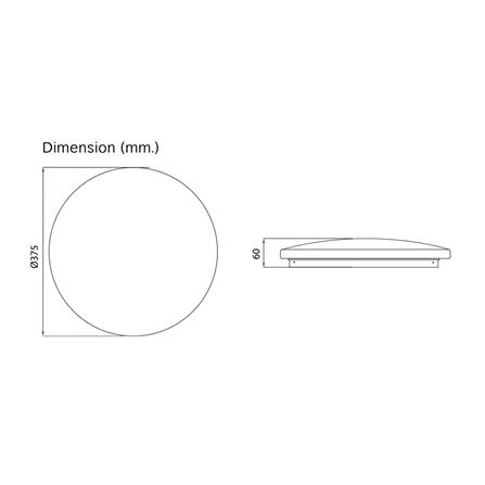 ไฟเพดาน SHINING LED ANTI GLARE 15 นิ้ว 36 วัตต์ DAYLIGHT_5