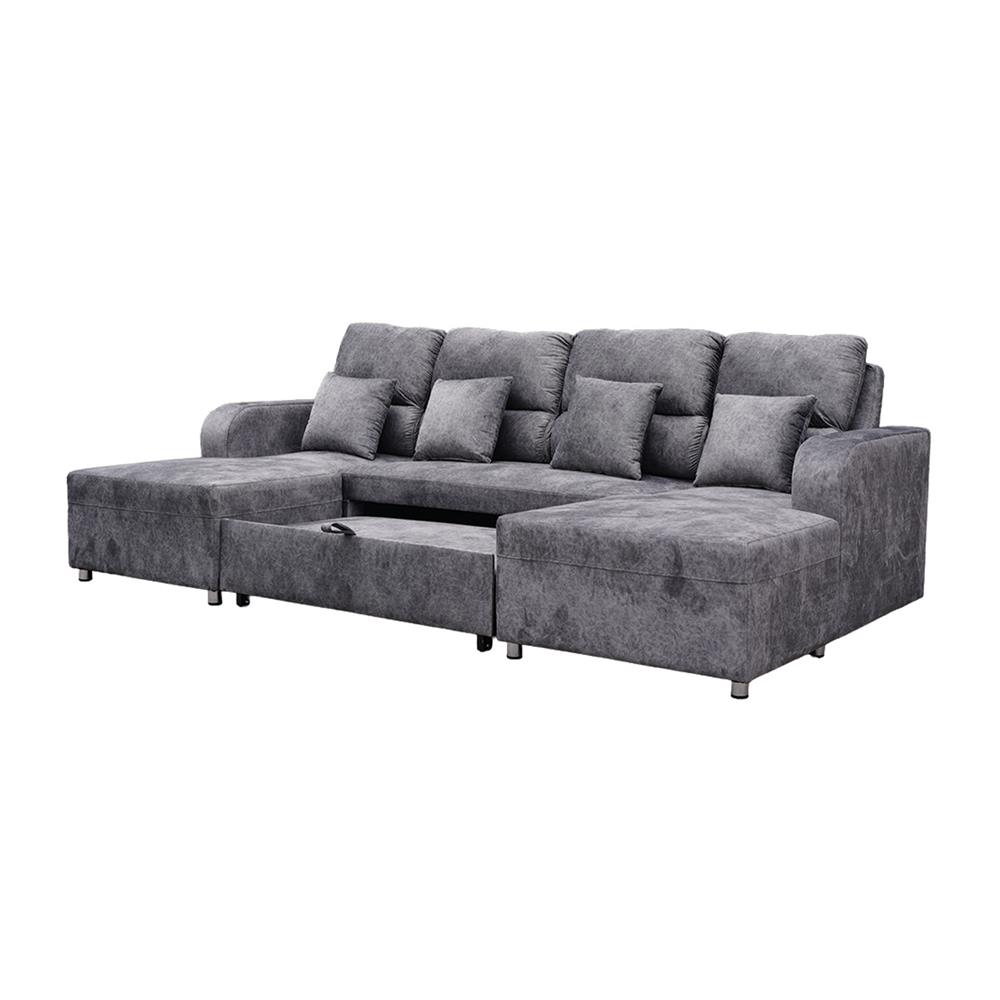 โซฟาเบดตัวยู 4 ที่นั่ง SERA HALO สีเทา