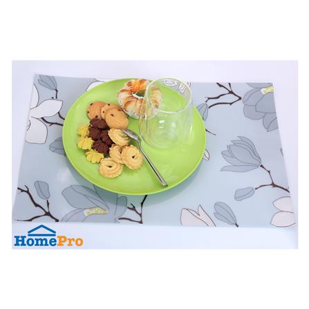 แผ่นรองจาน PVC SRITHAI WHITE GRAY FLOWER (แพ็ก 4 ชิ้น)_3
