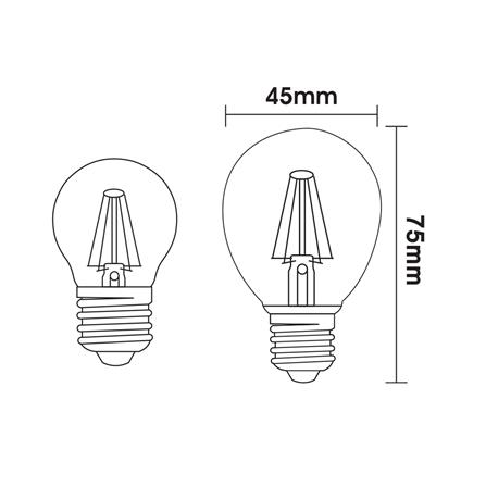 หลอด LED SHINING VINTAGE 3 วัตต์ WARM WHITE E27_8