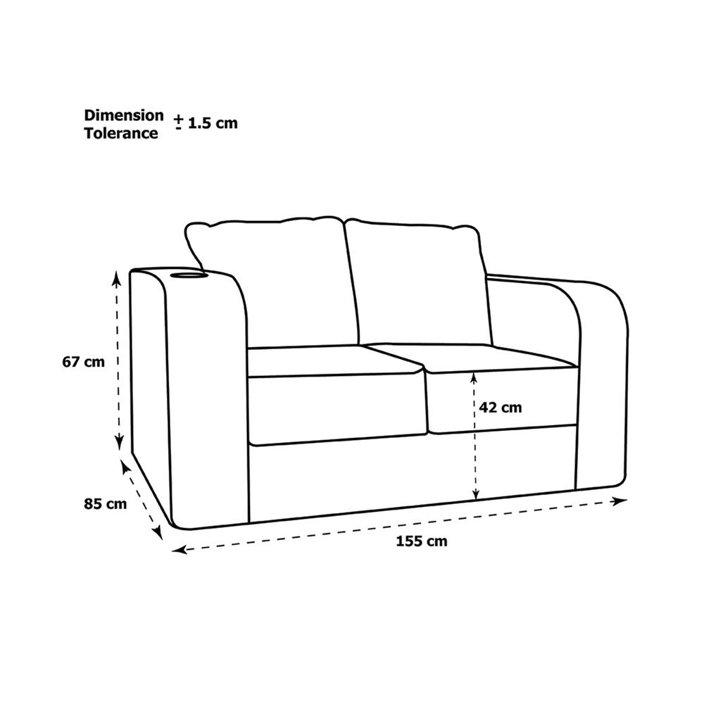 โซฟา 2 ที่นั่ง SERA NITA สีน้ำเงิน