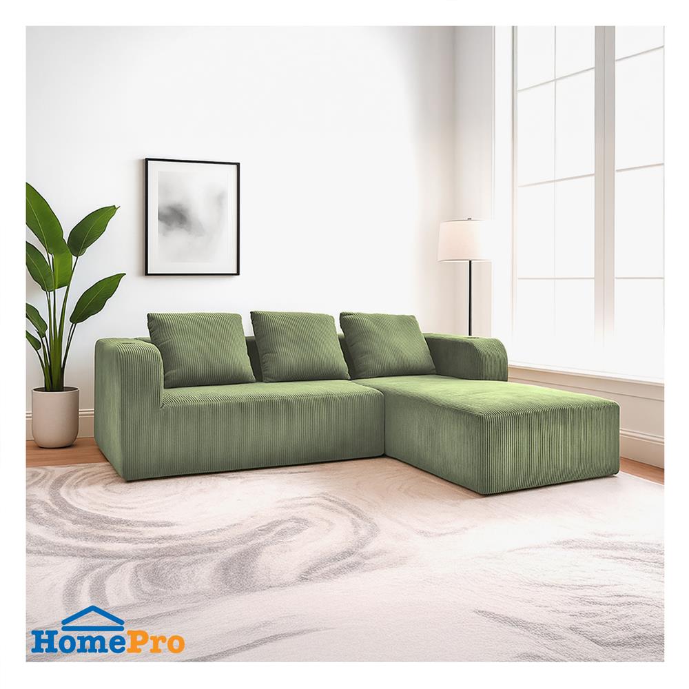โซฟาเข้ามุมขวา 3 ที่นั่ง SERA HAVEN สีเขียว