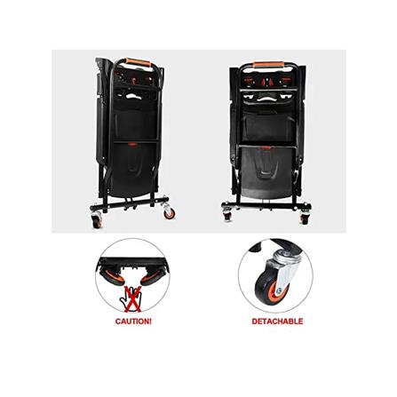 รถเข็นอเนกประสงค์พับได้ 4 ล้อ BARCO FOCA-001-BLK 200 กก. สีดำ_4