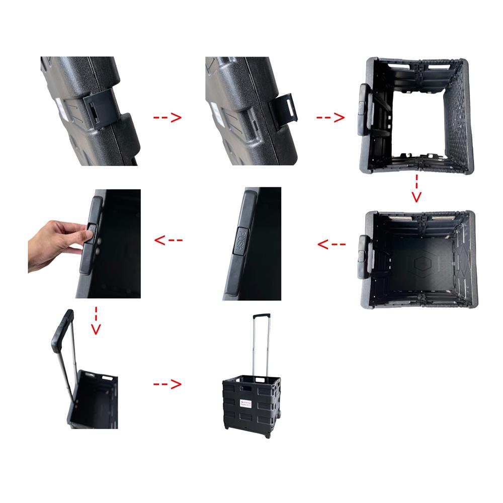 รถเข็นล้อลากอเนกประสงค์ BARCO FOSC-001-BLK สีดำ