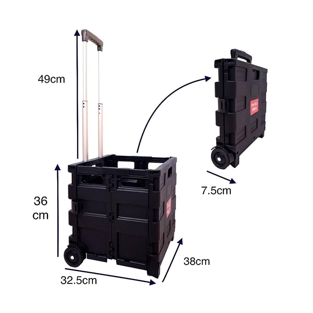 รถเข็นล้อลากอเนกประสงค์ BARCO FOSC-001-BLK สีดำ