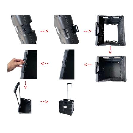 รถเข็นล้อลากอเนกประสงค์ BARCO FOSC-001-BLK สีดำ_1