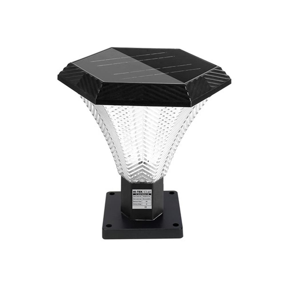 ไฟหัวเสา SOLAR HI-TEK TAO 60 วัตต์ DAYLIGHT/COOL WHITE/WARM WHITE สีดำ