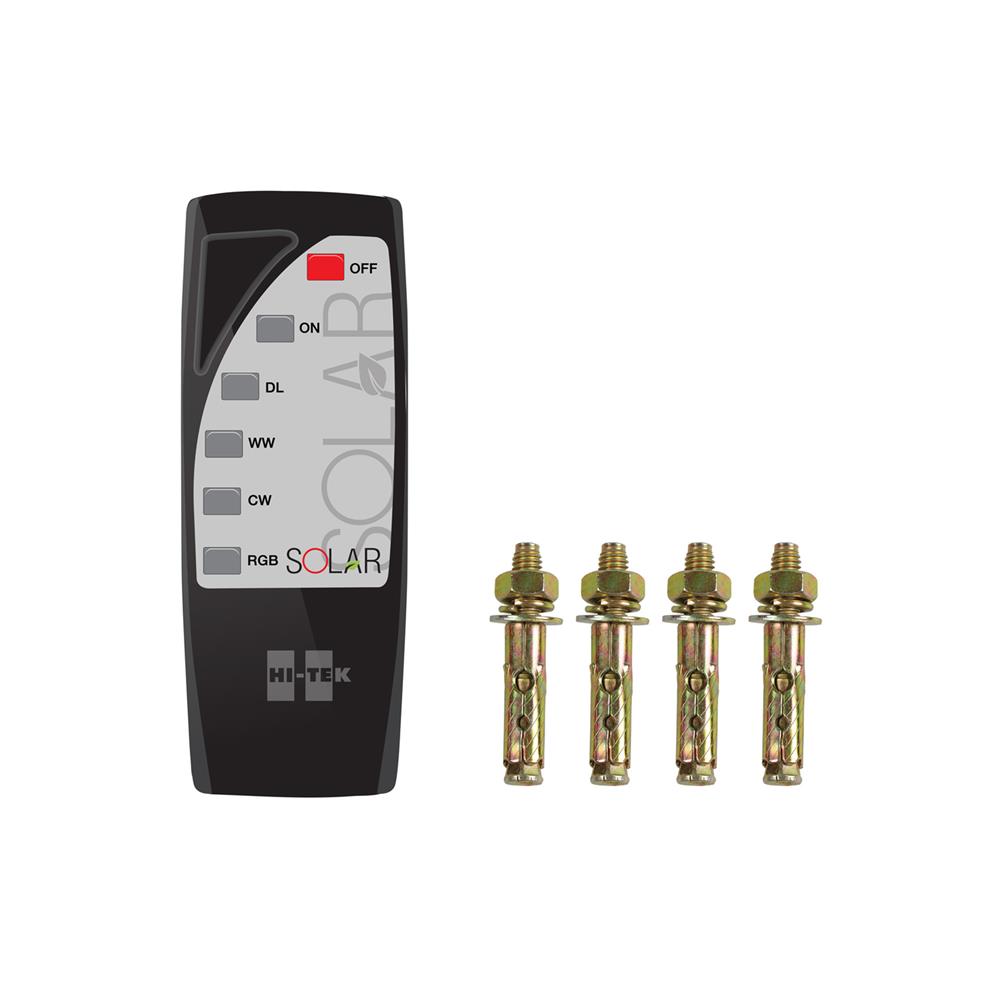 ไฟหัวเสา SOLAR HI-TEK TAO 60 วัตต์ DAYLIGHT/COOL WHITE/WARM WHITE สีดำ