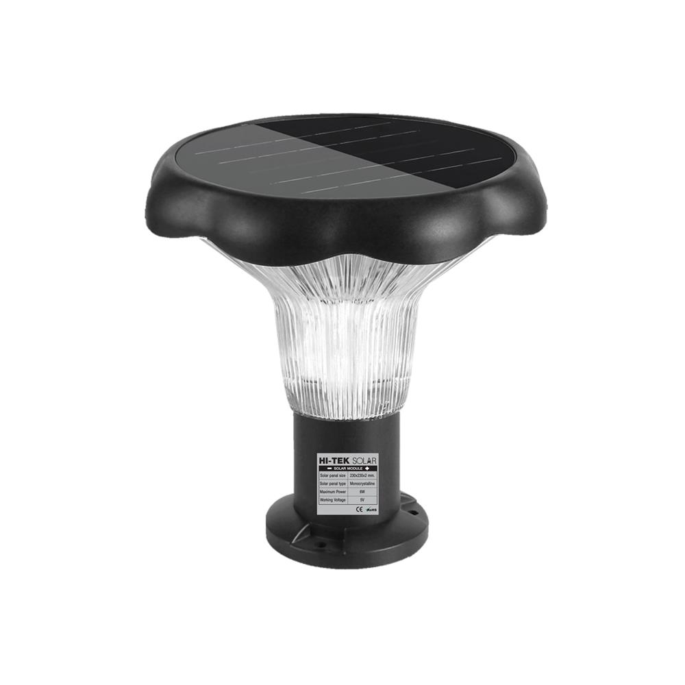 ไฟหัวเสา SOLAR HI-TEK CHABA 60 วัตต์ DAYLIGHT/COOL WHITE/WARM WHITE สีดำ