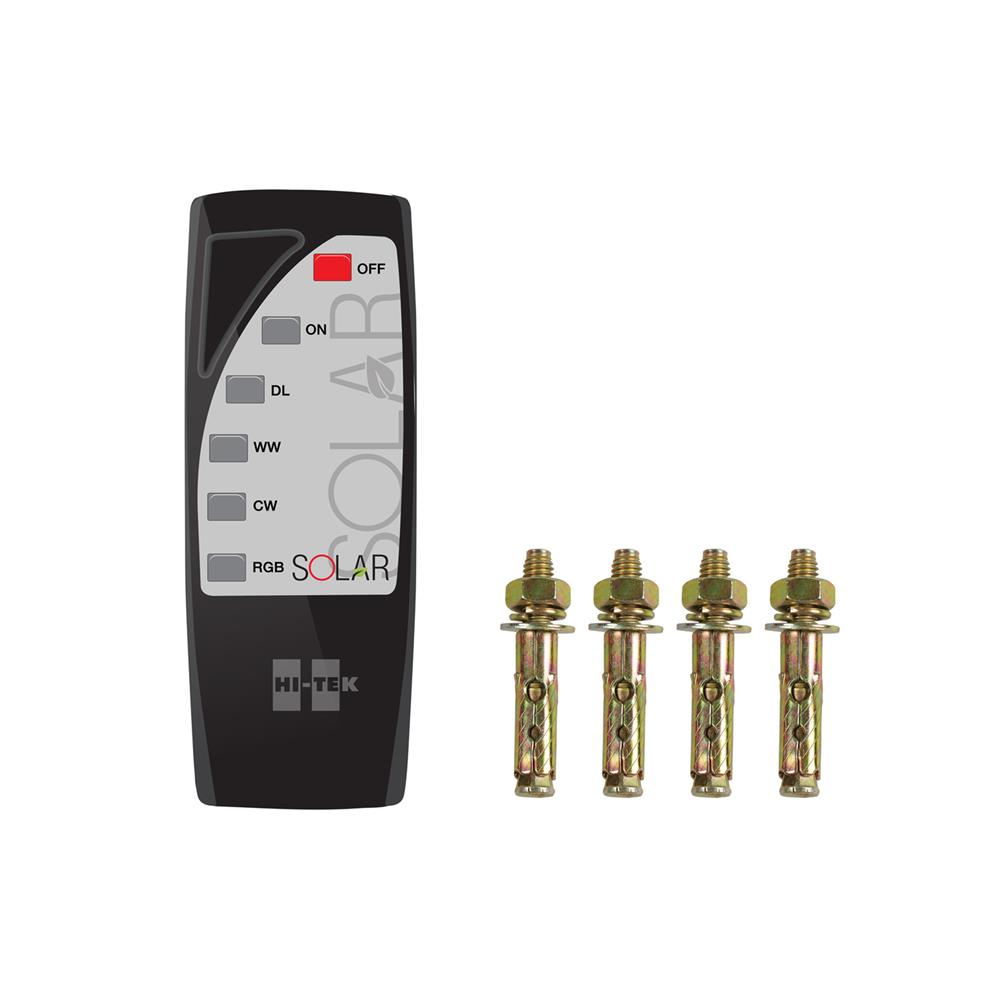 ไฟหัวเสา SOLAR HI-TEK CHABA 60 วัตต์ DAYLIGHT/COOL WHITE/WARM WHITE สีดำ