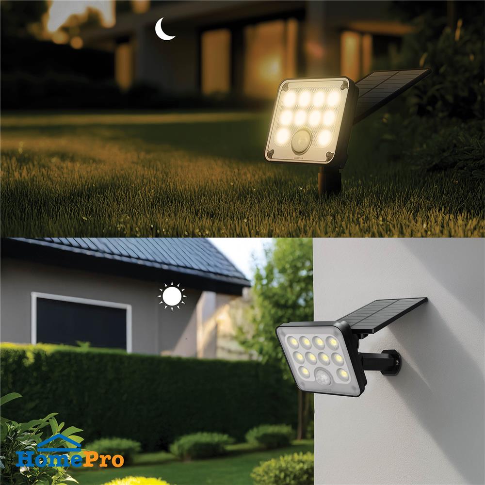 ไฟจัดสวน SOLAR LAMPTAN LUMINIZE 20 วัตต์ WARM WHITE สีดำ