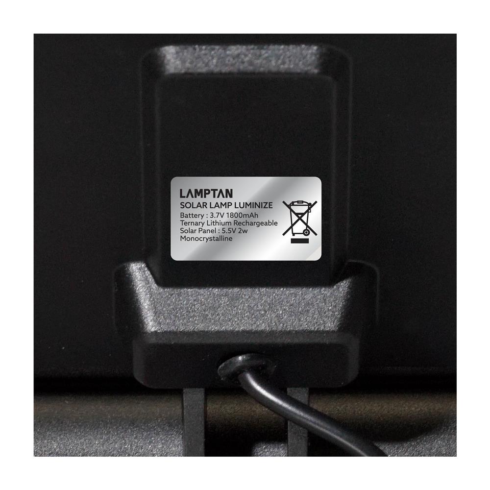 ไฟจัดสวน SOLAR LAMPTAN LUMINIZE 20 วัตต์ WARM WHITE สีดำ
