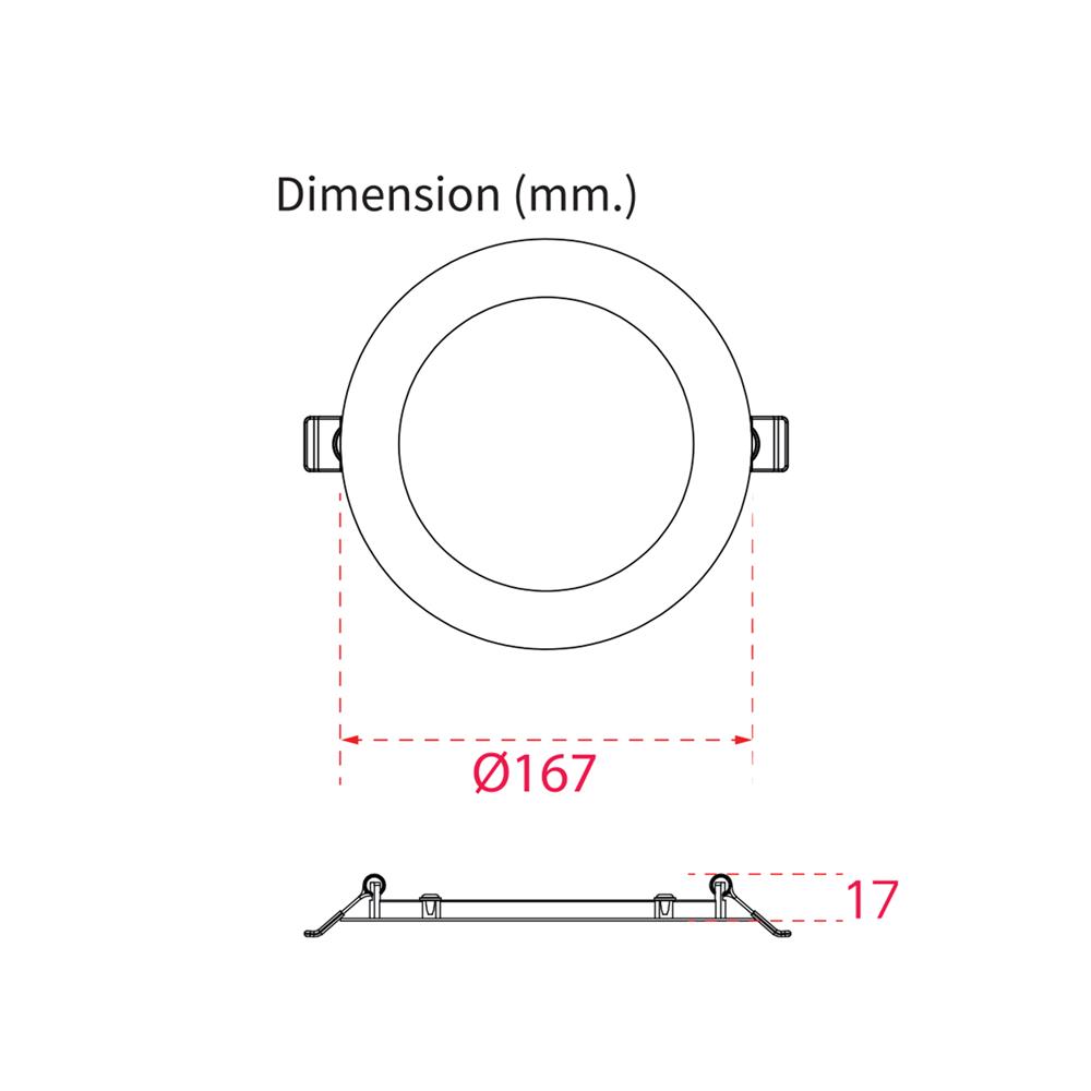 ดาวน์ไลท์ LED SHINING SUPER SLIM 6 นิ้ว 12 วัตต์ DAYLIGHT สีขาว