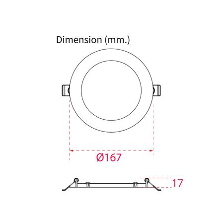 ดาวน์ไลท์ LED SHINING SUPER SLIM 6 นิ้ว 12 วัตต์ DAYLIGHT สีขาว_6