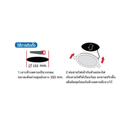 ดาวน์ไลท์ LED SHINING SUPER SLIM 6 นิ้ว 12 วัตต์ DAYLIGHT สีขาว_5