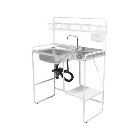 ซิงค์ขาตั้ง 1 หลุม 1 ที่พัก DYNA HOME DH-10050-C14 สีเงิน_0