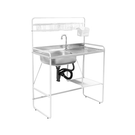 ซิงค์ขาตั้ง 1 หลุม 1 ที่พัก DYNA HOME DH-10050-C14 สีเงิน_2