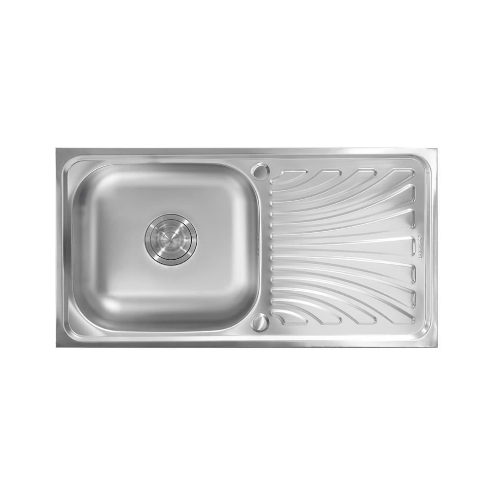 ซิงค์ขาตั้ง 1 หลุม 1 ที่พัก DYNA HOME DH-7540-TBN สีเงิน