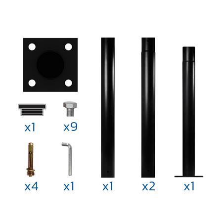 เสาไฟ SOLAR LAMPTAN POLE FOR STREETLIGHT 4 เมตร สีดำ_2