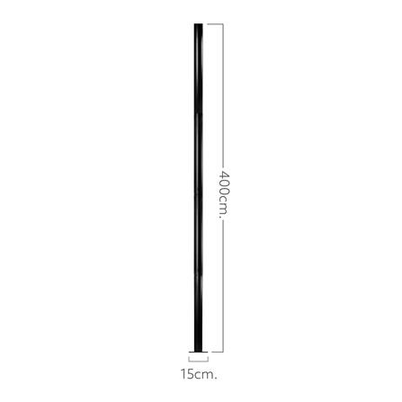 เสาไฟ SOLAR LAMPTAN POLE FOR STREETLIGHT 4 เมตร สีดำ_4