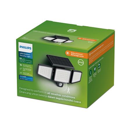 ไฟผนังภายนอก SOLAR PHILIPS ZYLX 8 วัตต์ DAYLIGHT สีดำ_1