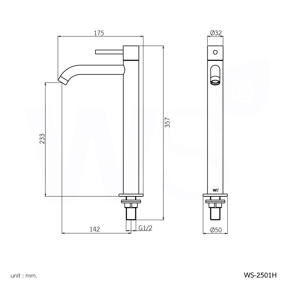 ก๊อกอ่างล้างหน้าเดี่ยว WS WS-2501H