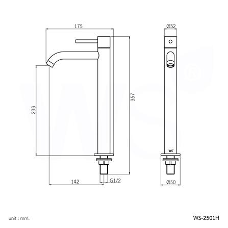 ก๊อกอ่างล้างหน้าเดี่ยว WS WS-2501H_1