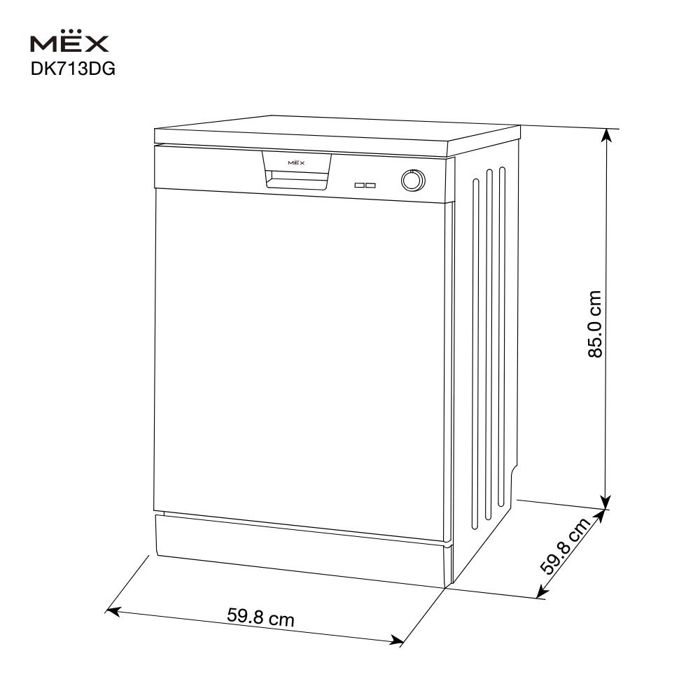 เครื่องล้างจานตั้งพื้น MEX DK713DG
