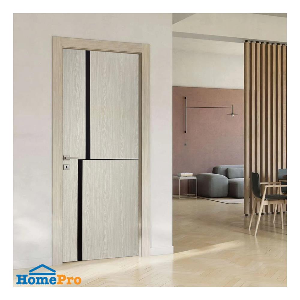 ประตูไม้ปิดผิว PVC N999 2238-2T 90x200 ซม. สีเบจ