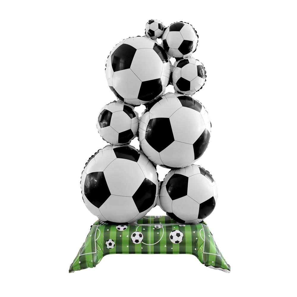 ลูกโป่งฟอยล์ ฟุตบอลตั้งพื้น SNAZZ 58 นิ้ว สีขาว