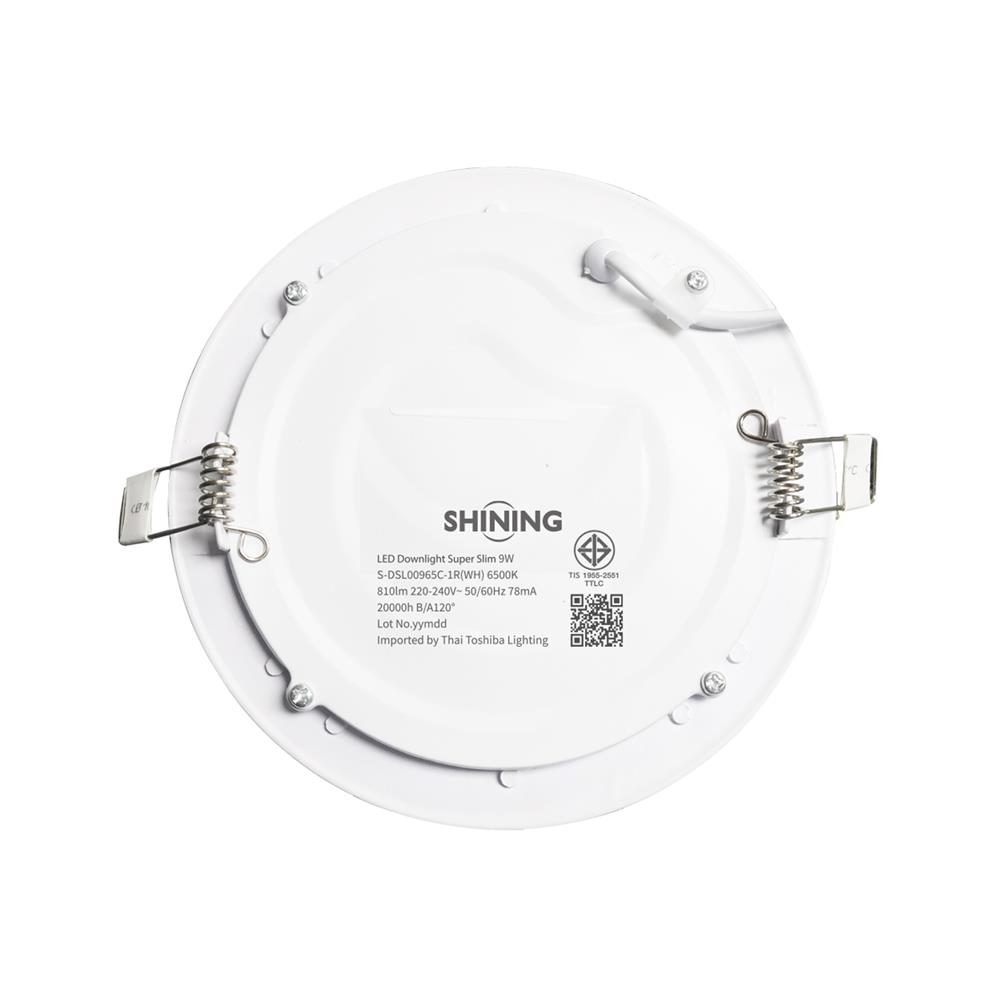 ดาวน์ไลท์ LED SHINING SUPER SLIM 5 นิ้ว 9 วัตต์ DAYLIGHT สีขาว