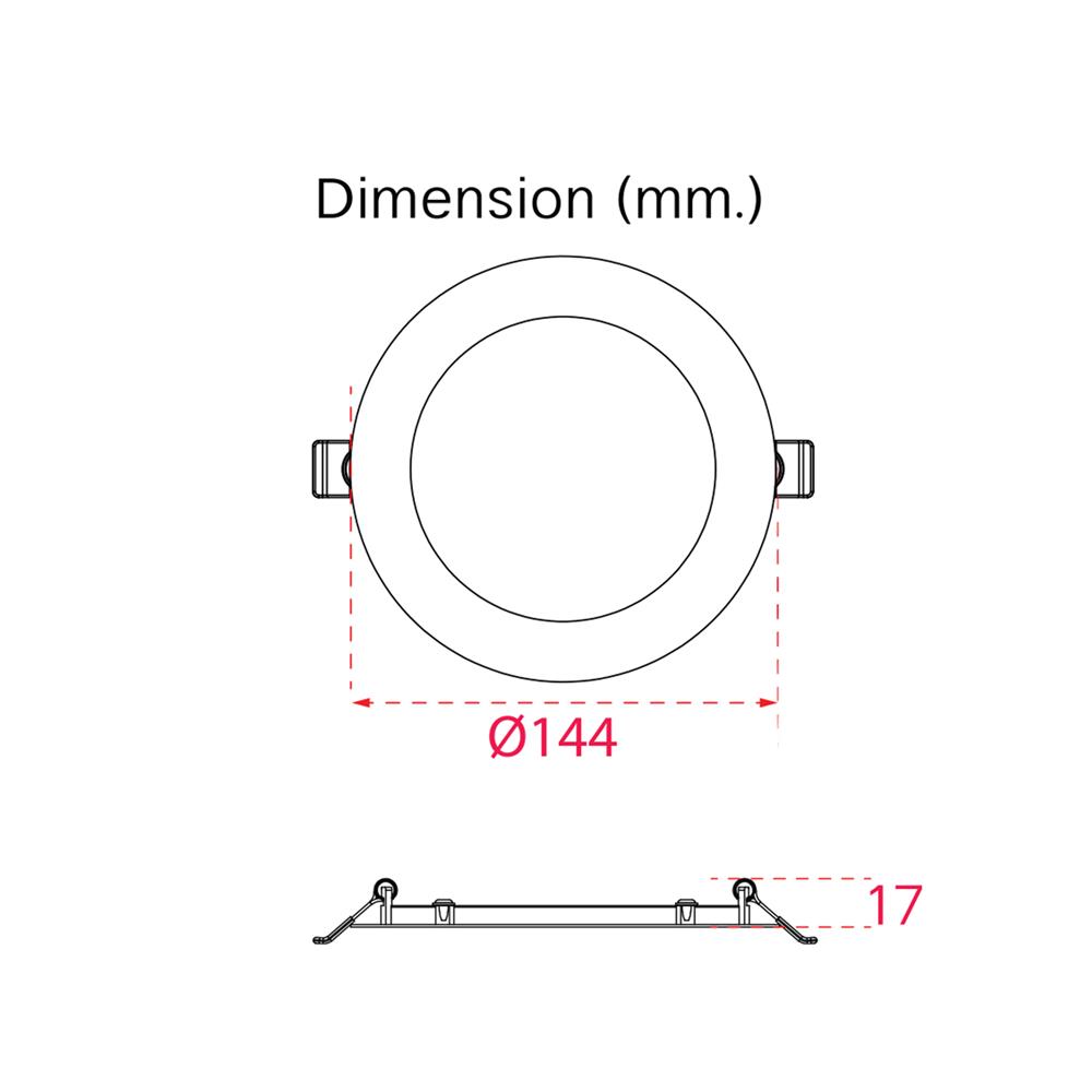 ดาวน์ไลท์ LED SHINING SUPER SLIM 5 นิ้ว 9 วัตต์ DAYLIGHT สีขาว