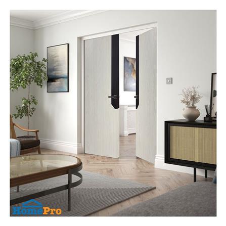 ประตูไม้ปิดผิว PVC N999 0738-2T 100x200 ซม. สีเบจ_3