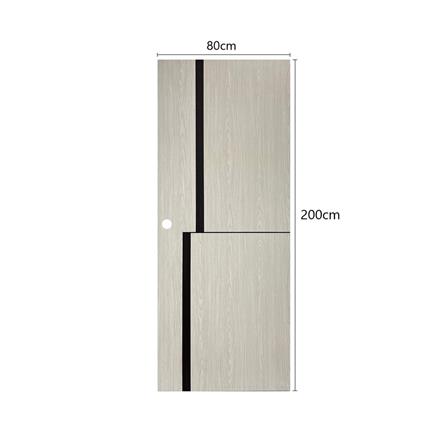 ประตูไม้ปิดผิว PVC N999 2238-2T 80x200 ซม. สีเบจ_4