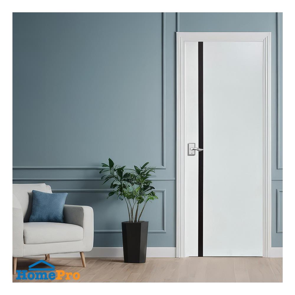 ประตูไม้ปิดผิว PVC N999 0438-2T 80x200 ซม. สีขาว