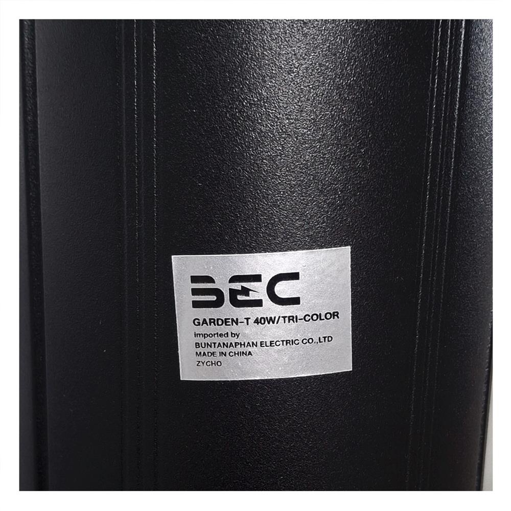 ไฟทางเดิน SOLAR BEC GARDEN-T 40 วัตต์ DAYLIGHT/COOL WHITE/WARM WHITE สีดำ