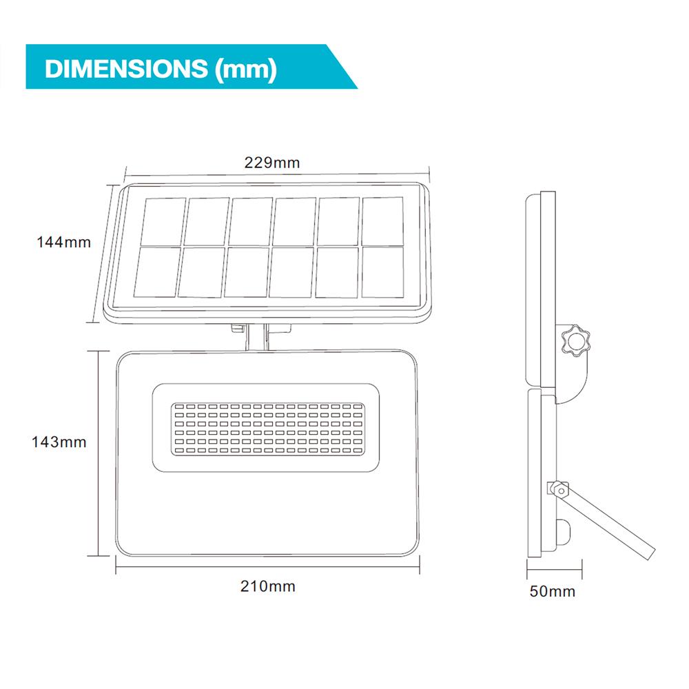 ไฟผนังภายนอก SOLAR BEC WING-4 100 วัตต์ DAYLIGHT สีดำ